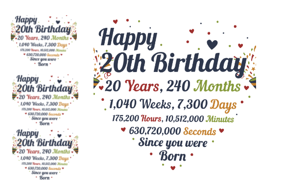 20th Birthday Gift for Heart Embroidery Review