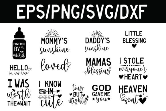 Baby Svg Bundle Review: Newborn Saying Embroidery Design
