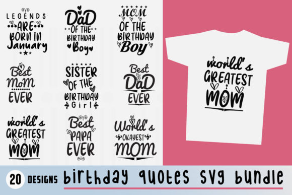 Birthday Bundle, Birthday Quotes SVG