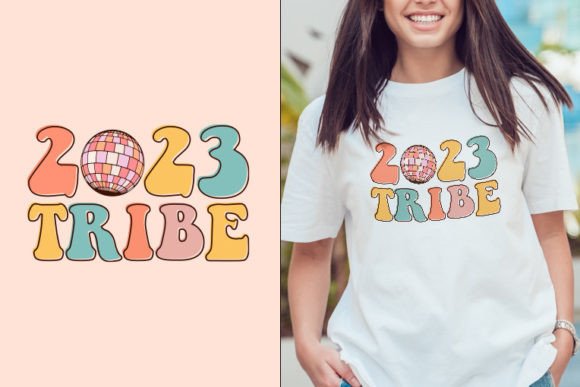 Happy New Year 2023 Retro SVG Design