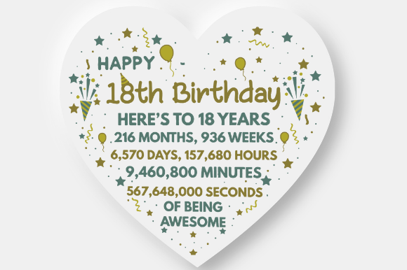 Reviewing 18TH BIRTHDAY GIFT CARD HEART for Embroidery